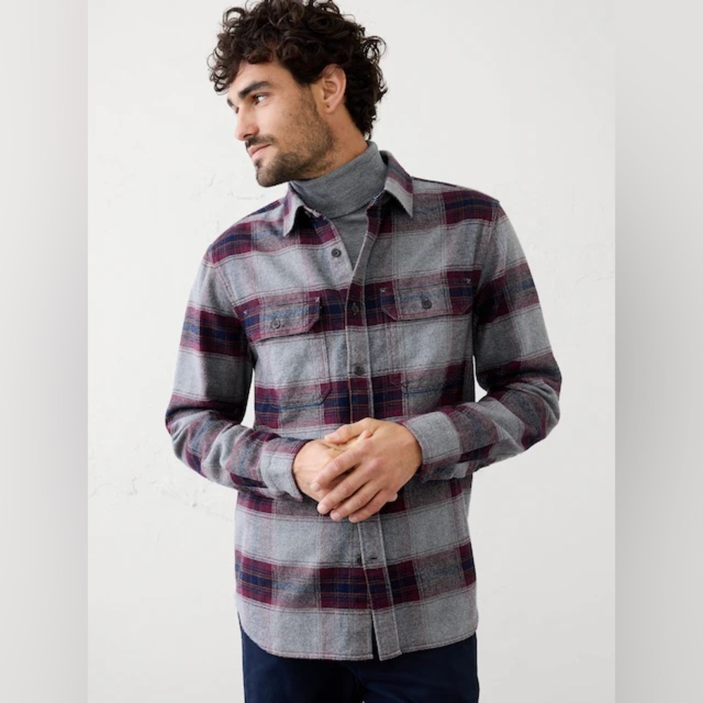 Banana Republic Factory Standard-fit Heavyweight Plaid Flannel Button-down